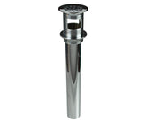 20 Hole Brass Lavatory Grid Drain - 8" Tailpiece with Overflow